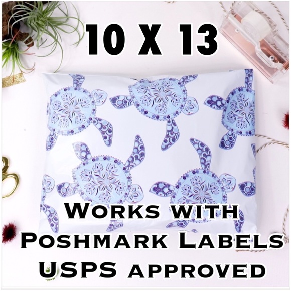 25 10X13 Blue Turtle Mailers CLEARANCE - Picture 5 of 7